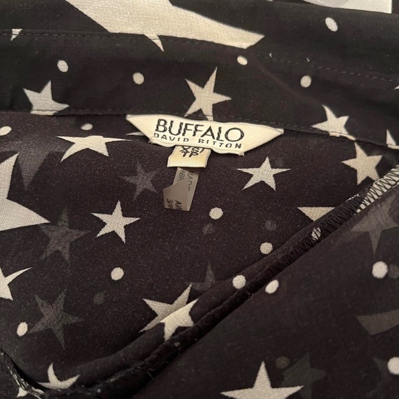Buffalo By David Bitton Sheer Star Blouse Top - Picture 6 of 6